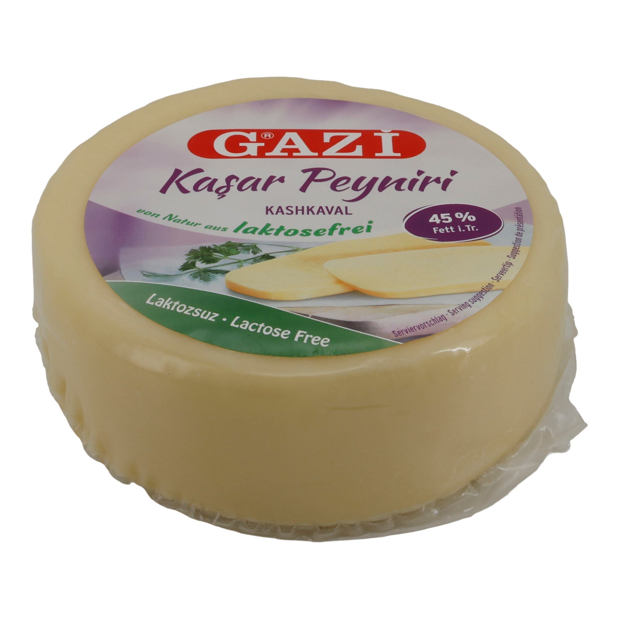 Käse Gazi Kaşar Peyniri | Laktosefrei | 45 % Fett | 400 g GAZI